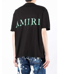 T-shirt à col rond imprimé noir Amiri