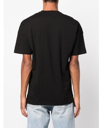 T-shirt à col rond imprimé noir Ea7 Emporio Armani