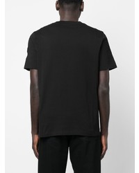 T-shirt à col rond imprimé noir Moncler