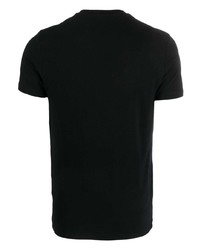 T-shirt à col rond imprimé noir Dondup