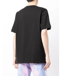 T-shirt à col rond imprimé noir MSGM