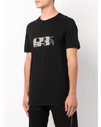 T-shirt à col rond imprimé noir Rick Owens DRKSHDW
