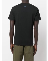 T-shirt à col rond imprimé noir Stone Island