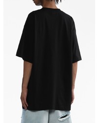 T-shirt à col rond imprimé noir Vetements