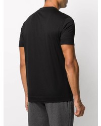 T-shirt à col rond imprimé noir Emporio Armani