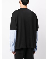 T-shirt à col rond imprimé noir MSGM