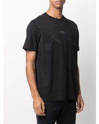 T-shirt à col rond imprimé noir PS Paul Smith