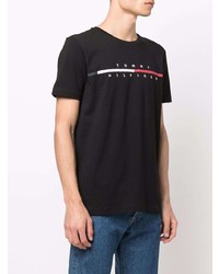 T-shirt à col rond imprimé noir Tommy Hilfiger