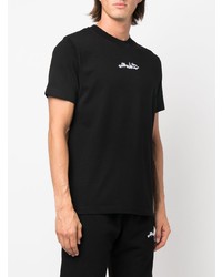 T-shirt à col rond imprimé noir Off-White