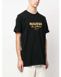 T-shirt à col rond imprimé noir Maharishi