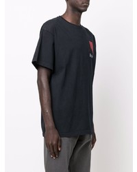 T-shirt à col rond imprimé noir Rhude