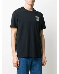 T-shirt à col rond imprimé noir MAISON KITSUNÉ