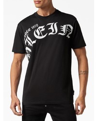 T-shirt à col rond imprimé noir Philipp Plein