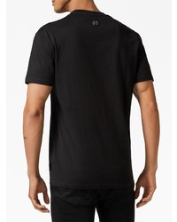 T-shirt à col rond imprimé noir Philipp Plein