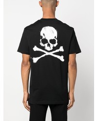 T-shirt à col rond imprimé noir Philipp Plein