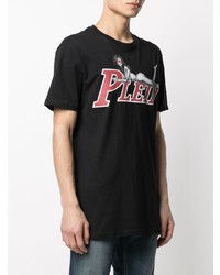 T-shirt à col rond imprimé noir Philipp Plein