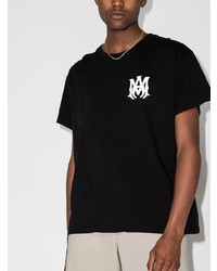 T-shirt à col rond imprimé noir Amiri