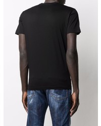 T-shirt à col rond imprimé noir DSQUARED2