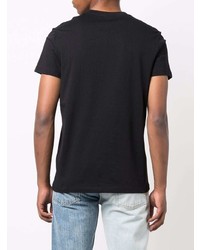 T-shirt à col rond imprimé noir Balmain