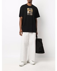 T-shirt à col rond imprimé noir Off-White