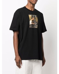 T-shirt à col rond imprimé noir Off-White