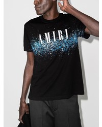 T-shirt à col rond imprimé noir Amiri