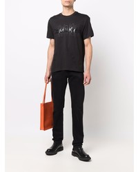 T-shirt à col rond imprimé noir Calvin Klein