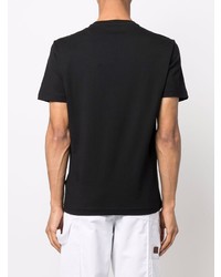 T-shirt à col rond imprimé noir Ea7 Emporio Armani