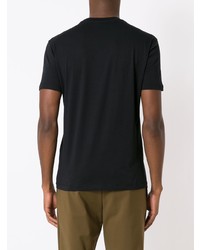 T-shirt à col rond imprimé noir Emporio Armani