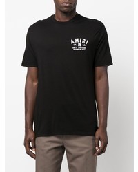 T-shirt à col rond imprimé noir Amiri