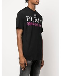 T-shirt à col rond imprimé noir Philipp Plein