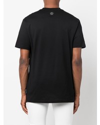 T-shirt à col rond imprimé noir Philipp Plein