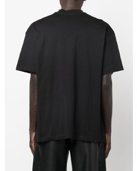 T-shirt à col rond imprimé noir MSGM