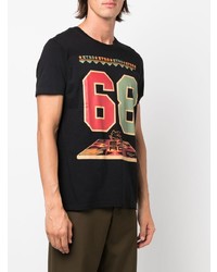 T-shirt à col rond imprimé noir Etro