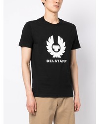 T-shirt à col rond imprimé noir Belstaff