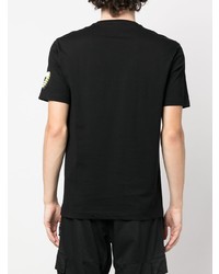 T-shirt à col rond imprimé noir Ea7 Emporio Armani