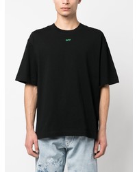 T-shirt à col rond imprimé noir Off-White