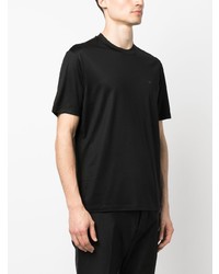 T-shirt à col rond imprimé noir Emporio Armani