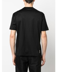 T-shirt à col rond imprimé noir Emporio Armani