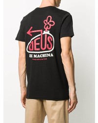 T-shirt à col rond imprimé noir Deus Ex Machina