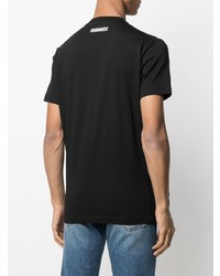 T-shirt à col rond imprimé noir DSQUARED2