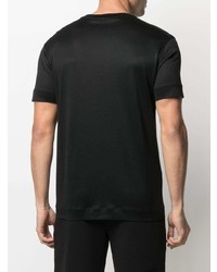 T-shirt à col rond imprimé noir Emporio Armani