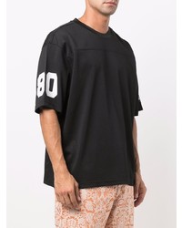 T-shirt à col rond imprimé noir Stussy