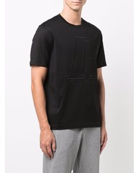 T-shirt à col rond imprimé noir Emporio Armani