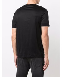 T-shirt à col rond imprimé noir Emporio Armani