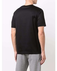 T-shirt à col rond imprimé noir Emporio Armani