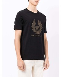 T-shirt à col rond imprimé noir Belstaff