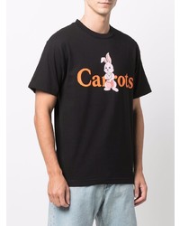 T-shirt à col rond imprimé noir Carrots