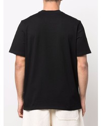 T-shirt à col rond imprimé noir MSGM