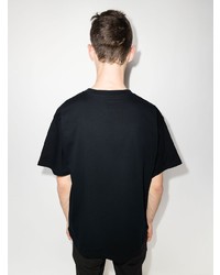 T-shirt à col rond imprimé noir Yohji Yamamoto